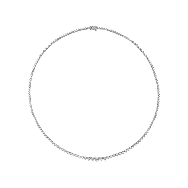 Graduated Diamond Tennis Necklace, 10 Carats