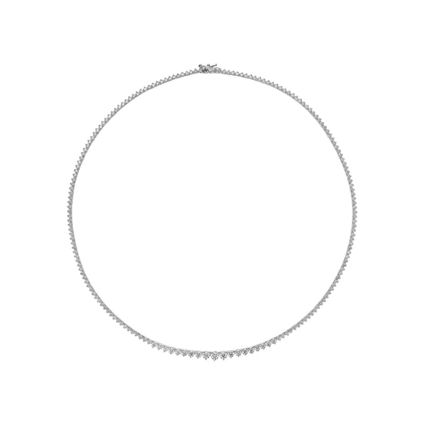 Graduated Diamond Tennis Necklace, 5 Carats