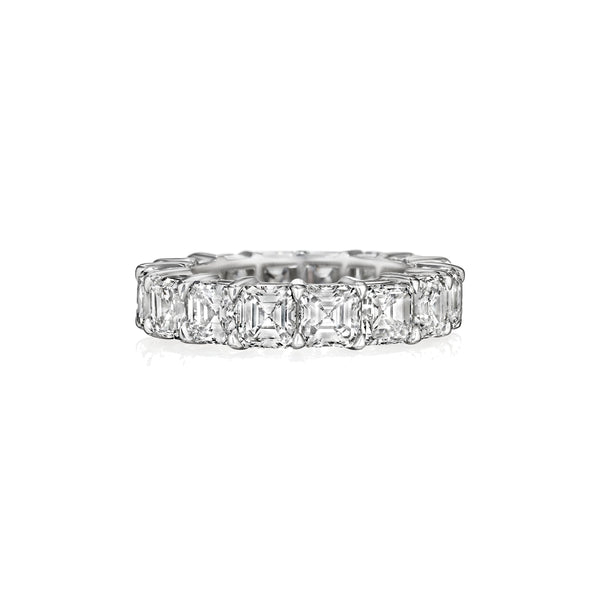 Asscher Cut Diamond Eternity Band, 7 Carats