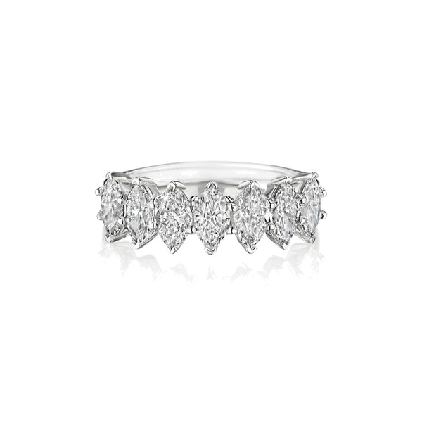 Marquise Diamond Seven Stone Ring, 1.4 Carats