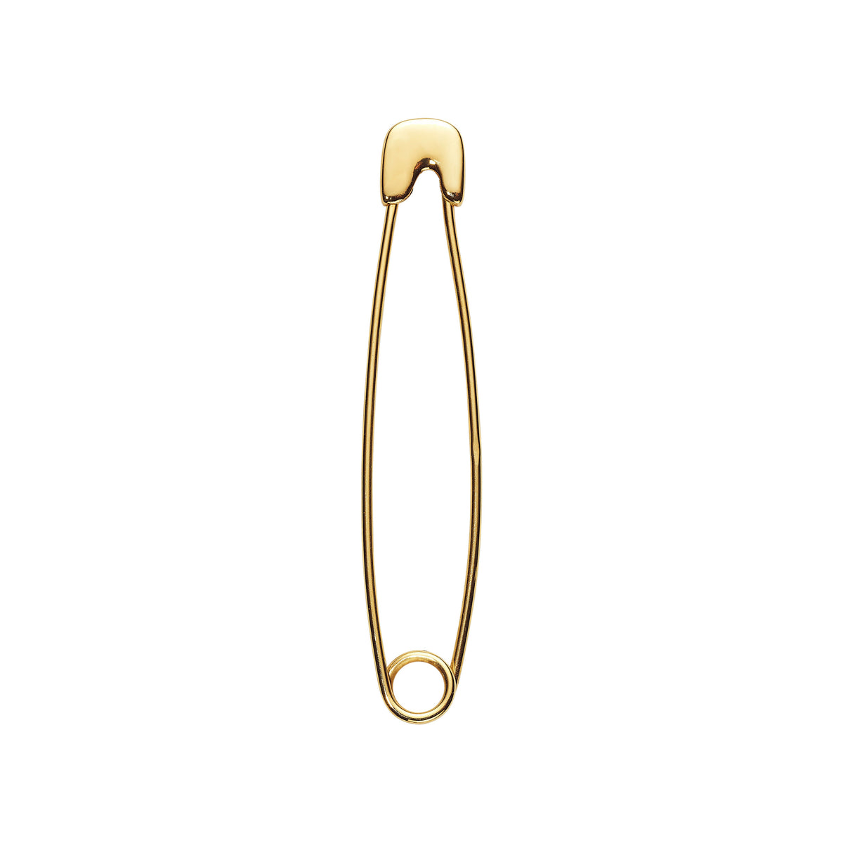 Safety pin in 14k yellow gold