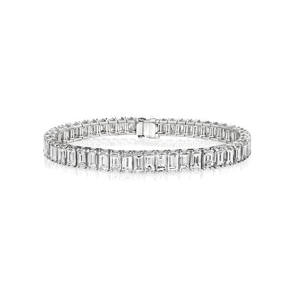 30 carat Emerald Cut Diamond Bracelet by Marina Fragoso
