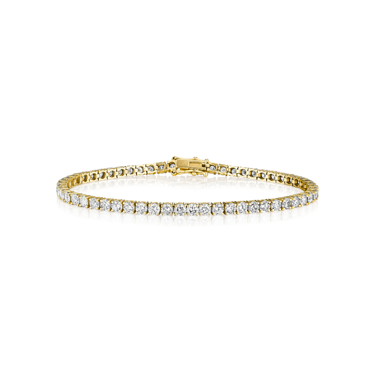 Round Diamond Tennis Bracelet, 5 Carats