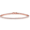 Diamond tennis bracelet 3 carat in rose gold