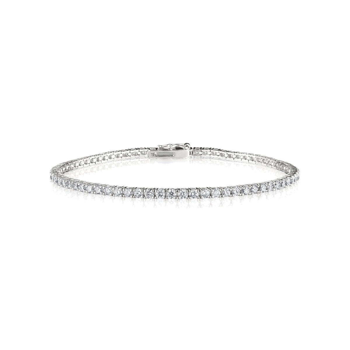 2.87 carat diamond tennis bracelet in 18k white gold