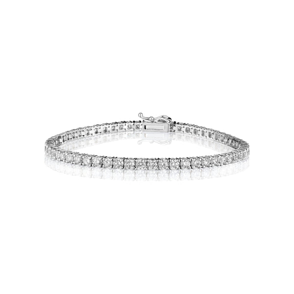 4 carat round cut diamond tennis bracelet