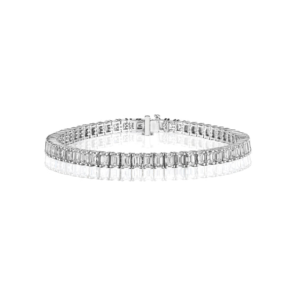 11 Carat Emerald Cut Diamond Bracelet by Marina Fragoso