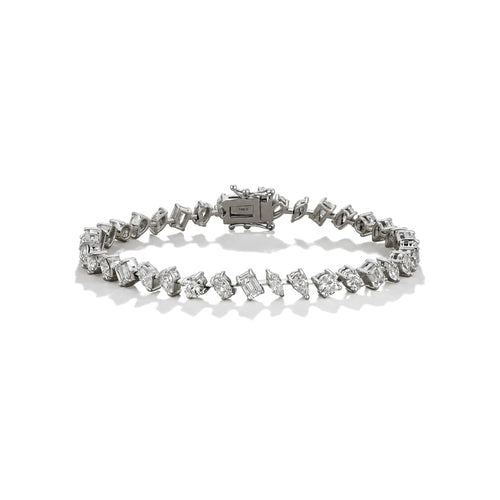 Multi-Shape Diamond Tennis Bracelet