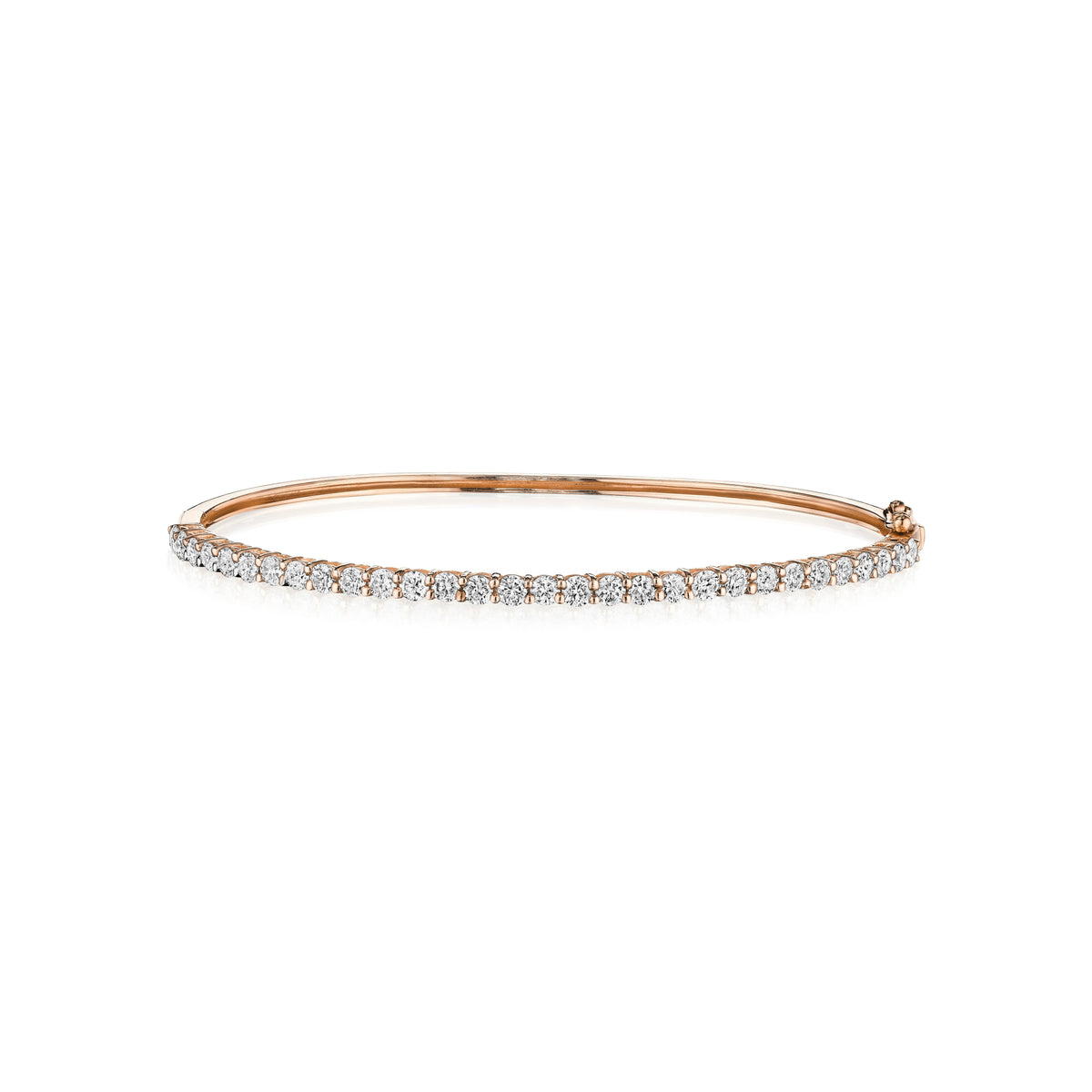 Clarity 2 carat diamond bangle in 18k rose gold