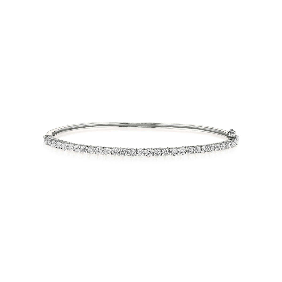 Clarity 2 carat diamond bangle in 18k white gold