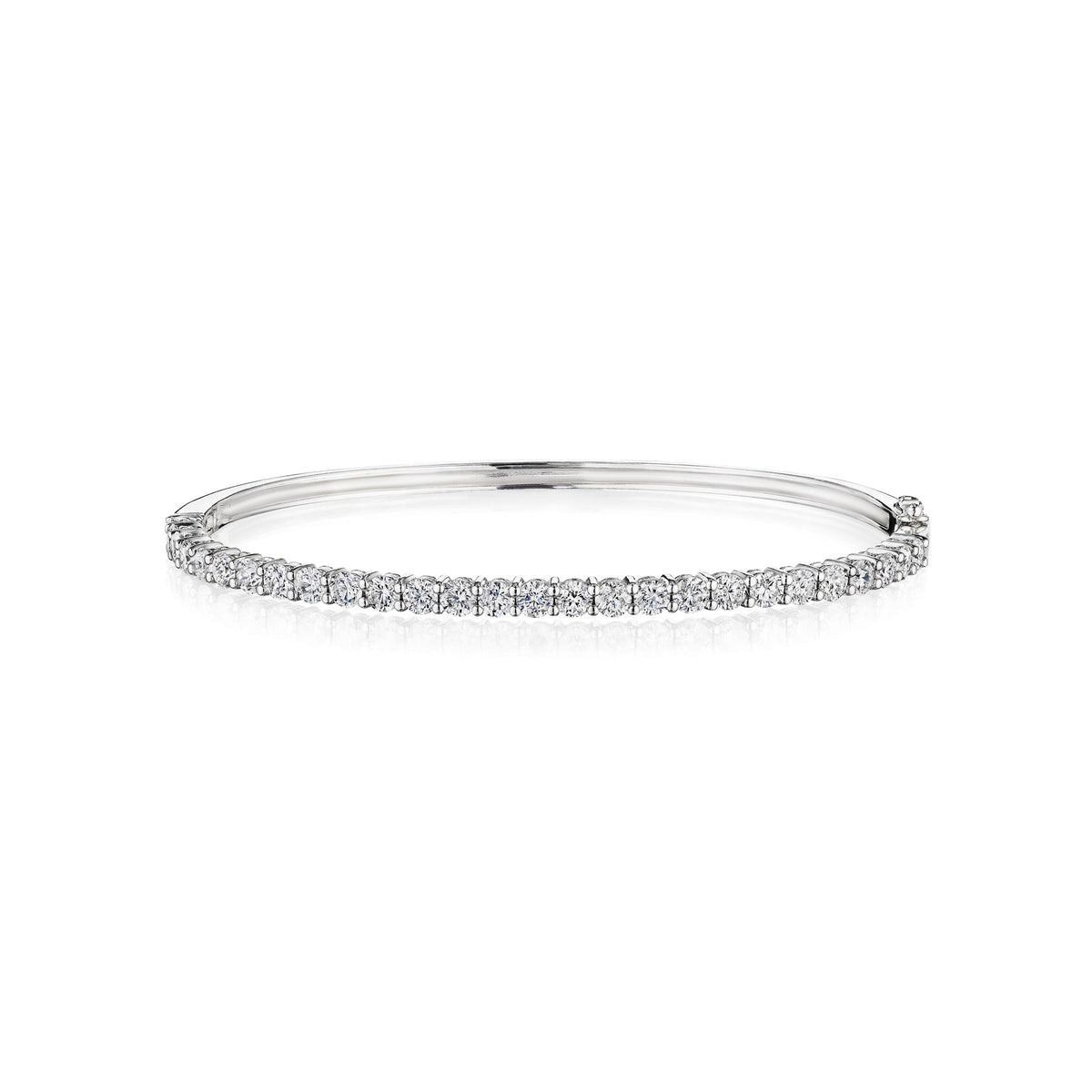 Half Diamond Bangle, 2.5 Carats
