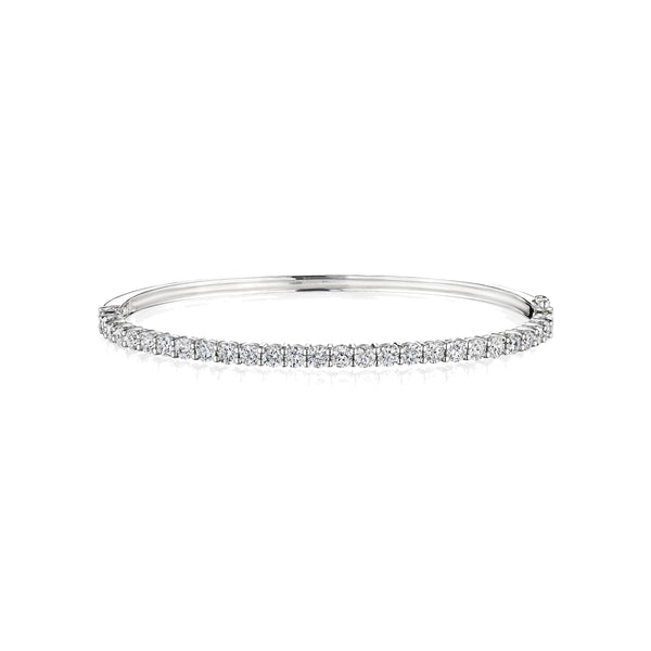 Half Diamond Bangle Bracelet 3 carat by Marina Fragoso