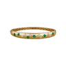 Emerald & Diamond Station Bangle by Marina Fragoso