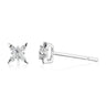 Shuriken diamond earrings, side view