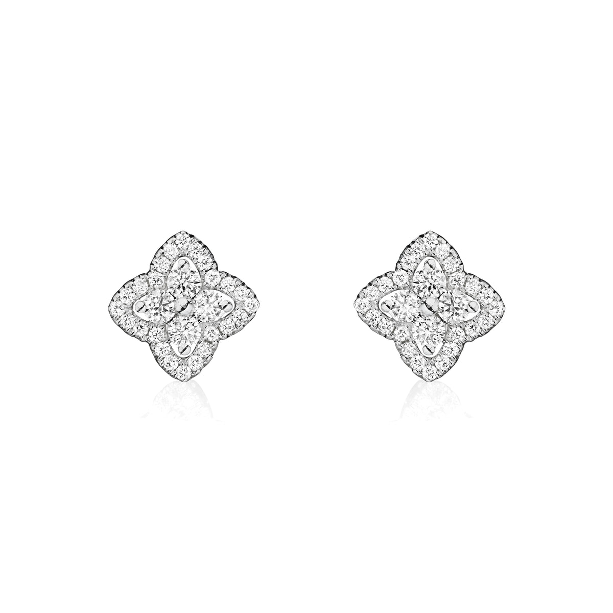 Marrakesh diamond earrings in 18k white gold