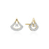 Fan Dance • Diamond Earrings, side view