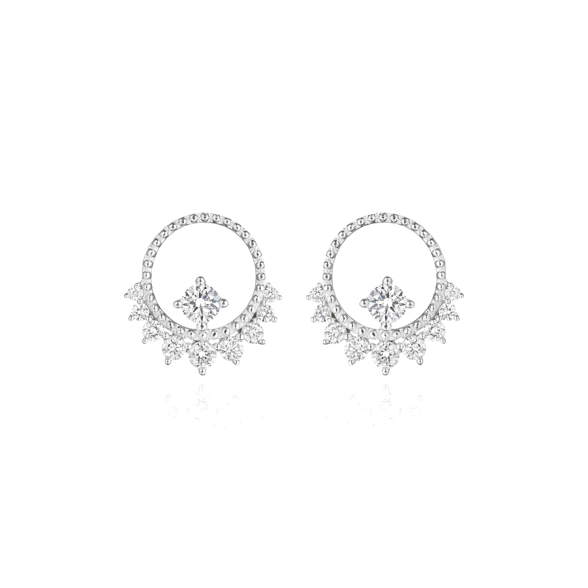 Mandala diamond earrings in 18k gold