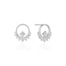 Mandala • Diamond Earrings, side view