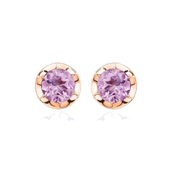 Rose Quartz Burst Earstuds