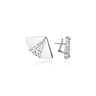 Crystal Quartz Fan Earrings, side view