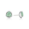 Prasiolite Satellite Earstuds, side view
