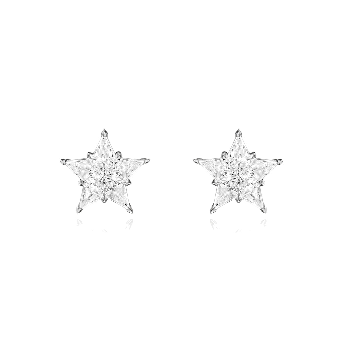 Brightest Star diamond stud earrings in platinum