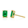 Colombian Emerald Earstuds • 2 carats total, side view