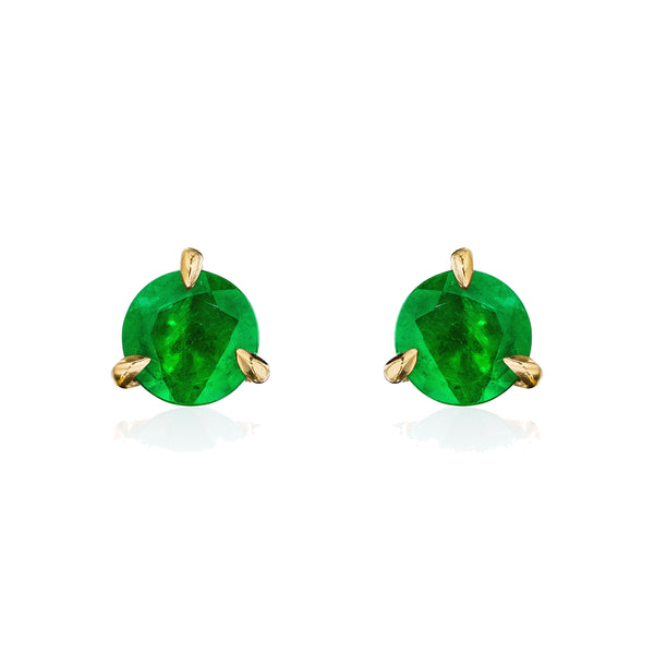 Colombian Emerald Earstud • 0.50 carats each