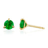 Colombian Emerald Earstud • 0.50 carats each, side view