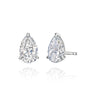 Pear Shape Diamond Studs, side view