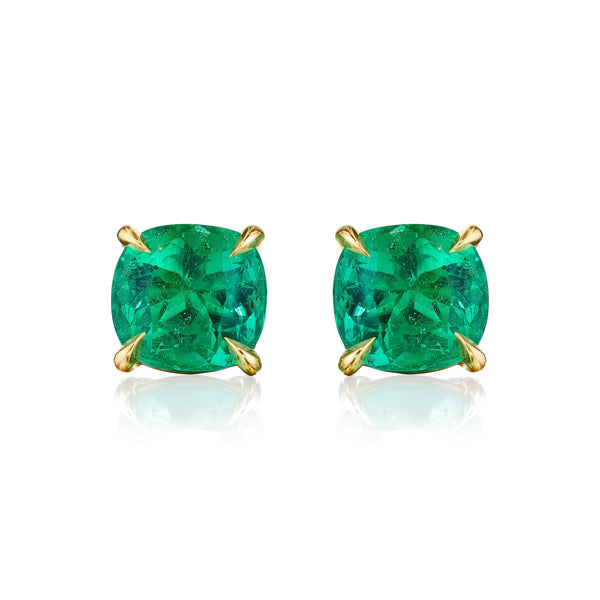 4.91 Carat Colombian Emerald Studs