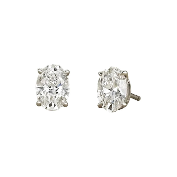 Oval Brilliant Diamond Studs