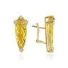 Heliodor & Diamond Earrings, side view