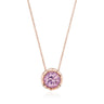 Rose Quartz Burst Pendant Necklace