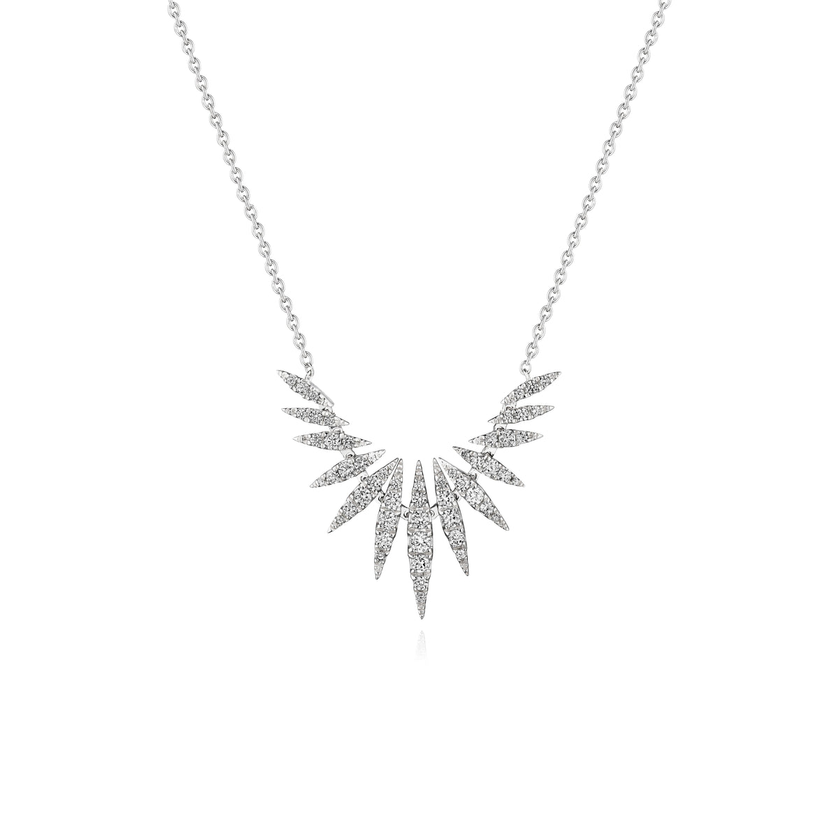 Electra diamond pendant necklace in 18k white gold