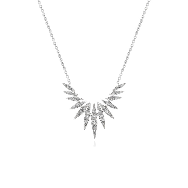 Electra diamond necklace in white gold