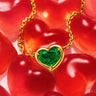 2.54 Colombian Emerald Heart Necklace