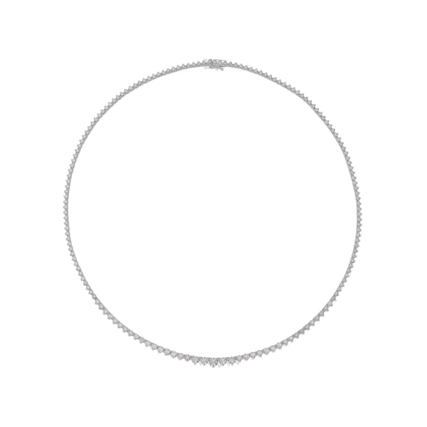 Graduated Tennis Diamond Necklace 10 carat