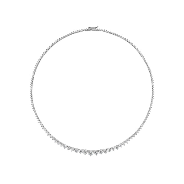 Graduated Tennis Diamond Necklace 11 Carat