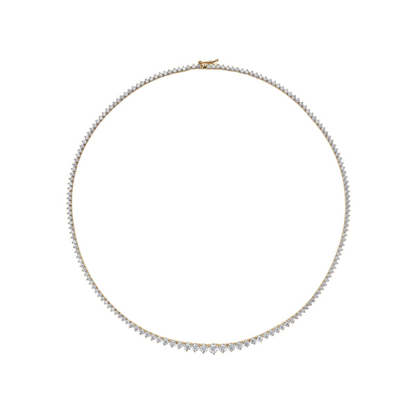 Graduated Tennis Diamond Necklace 8 Carat