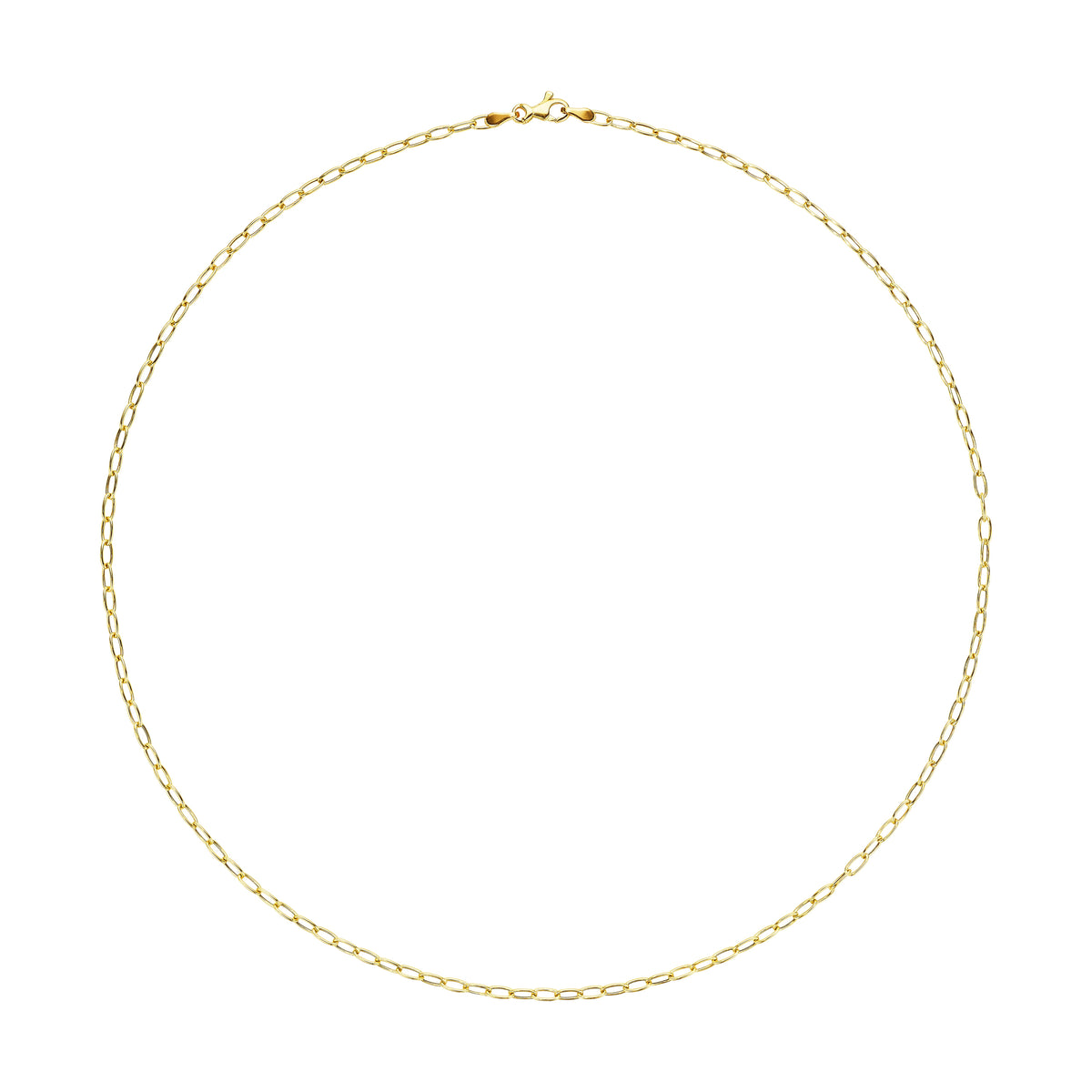 Mini link gold chain necklace in 14k yellow gold