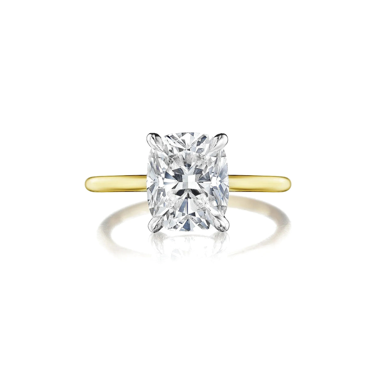 2 carat cushion cut diamond engagement ring