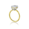 2 Carat Cushion Cut Engagement Ring, side view, by Marina Fragoso