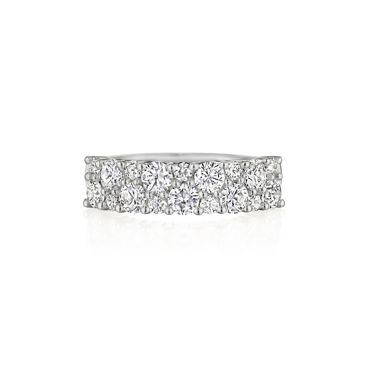 City Lights 1.5 carat diamond band in 18k white gold