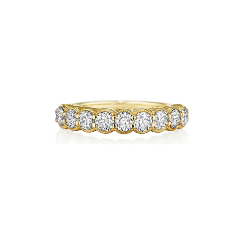 Balance 1 carat diamond band in 18k yellow gold