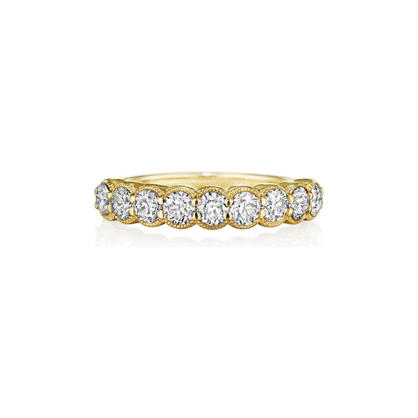 Balance 1 carat diamond band in yellow gold