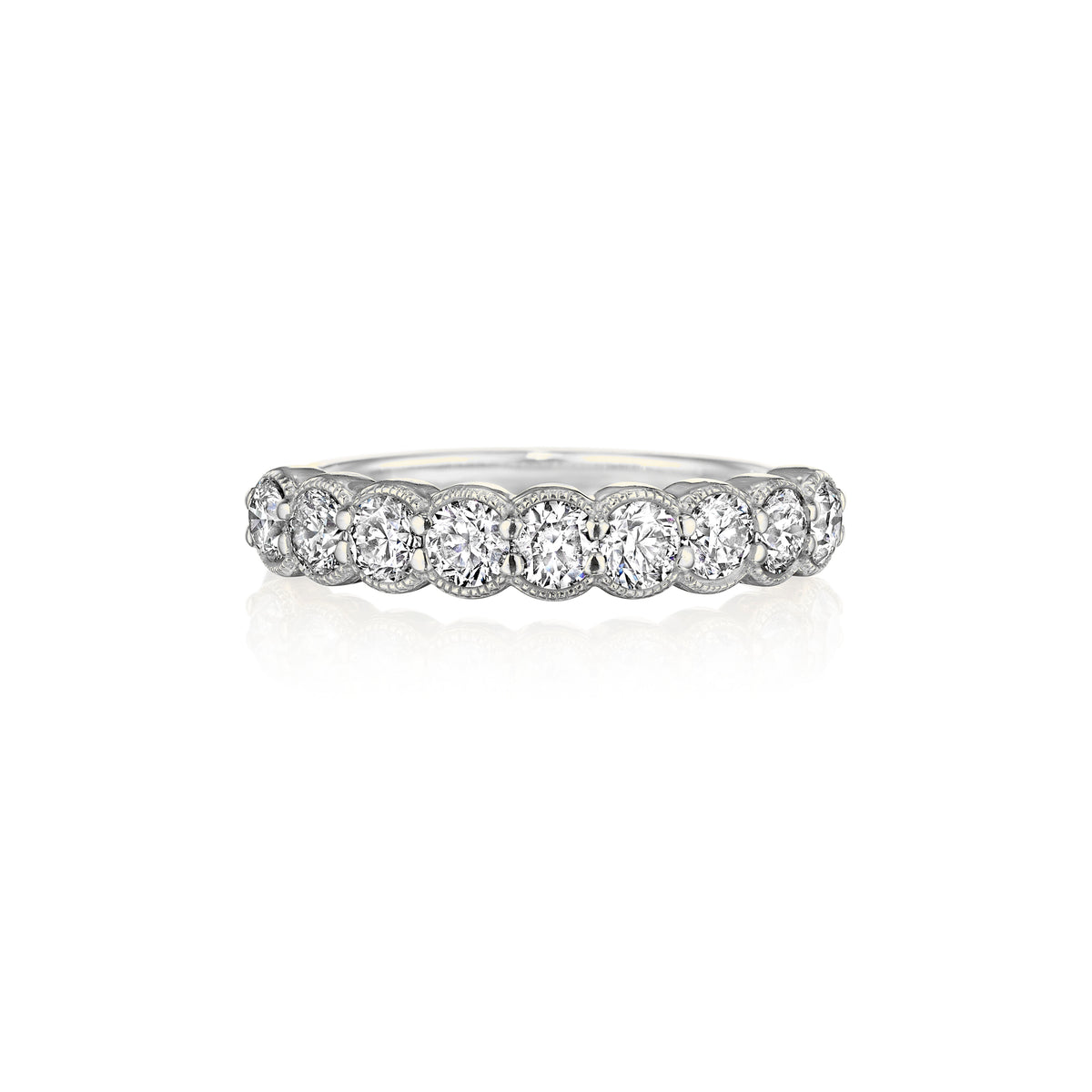 Balance 1 carat diamond band in 18k white gold