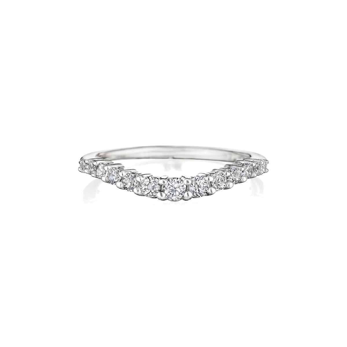 Archway diamond band in 18k white gold