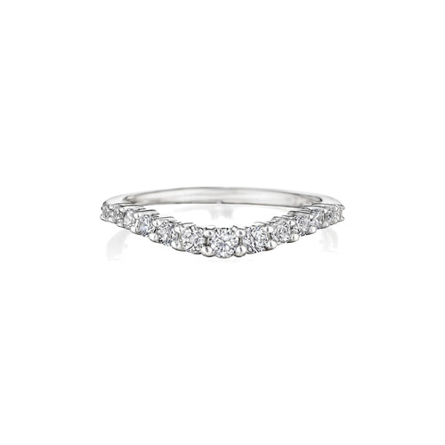Archway diamond band in 18k white gold
