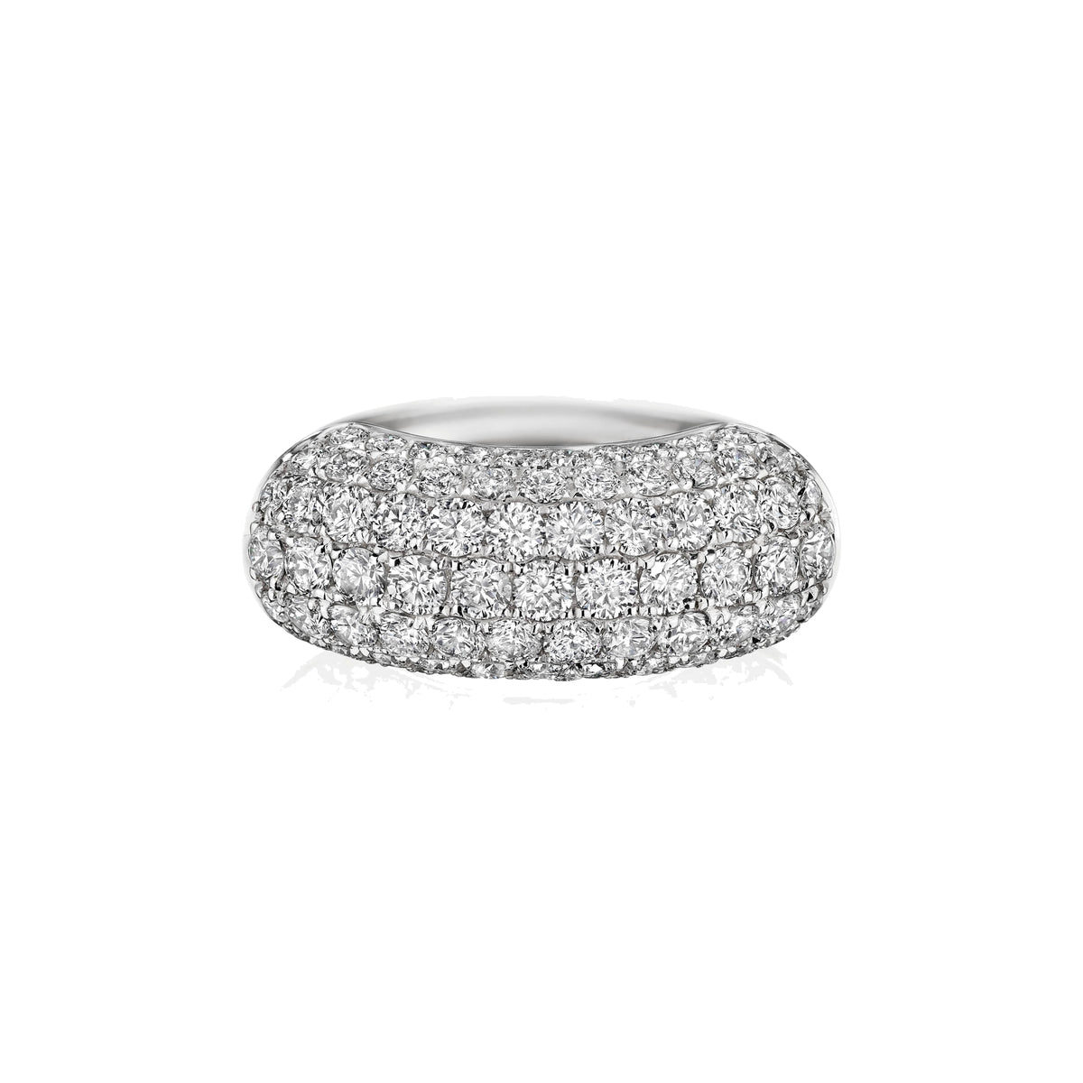 Chicago diamond band in 18k white gold